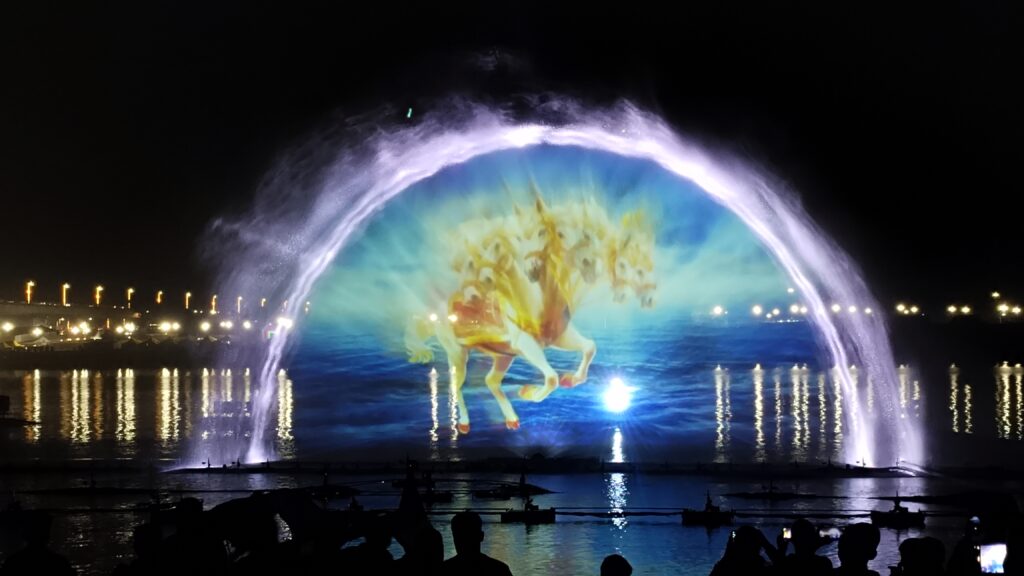 Uchchaihshravas horse in laser show