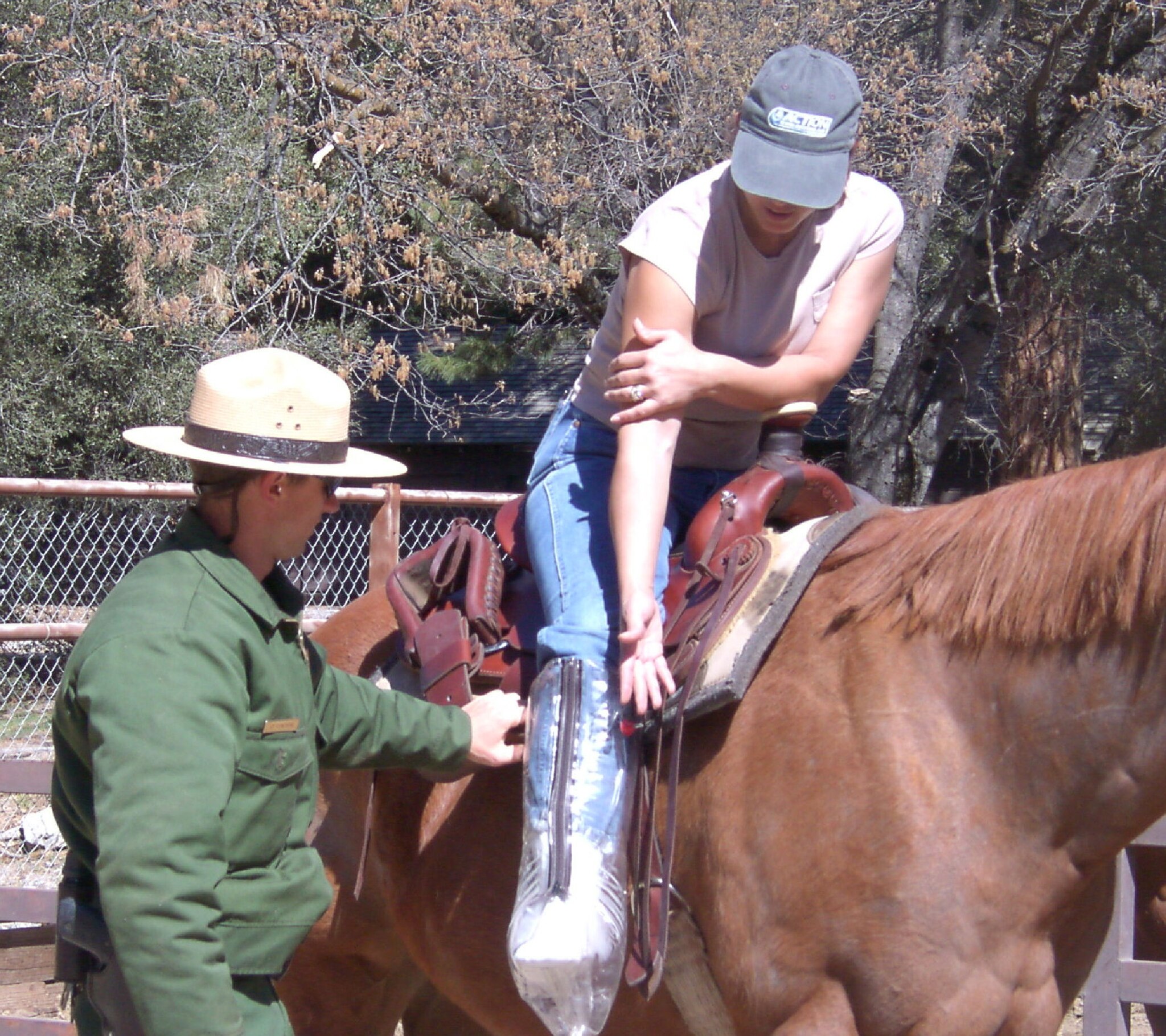 Mounted sar evacuation in the saddle