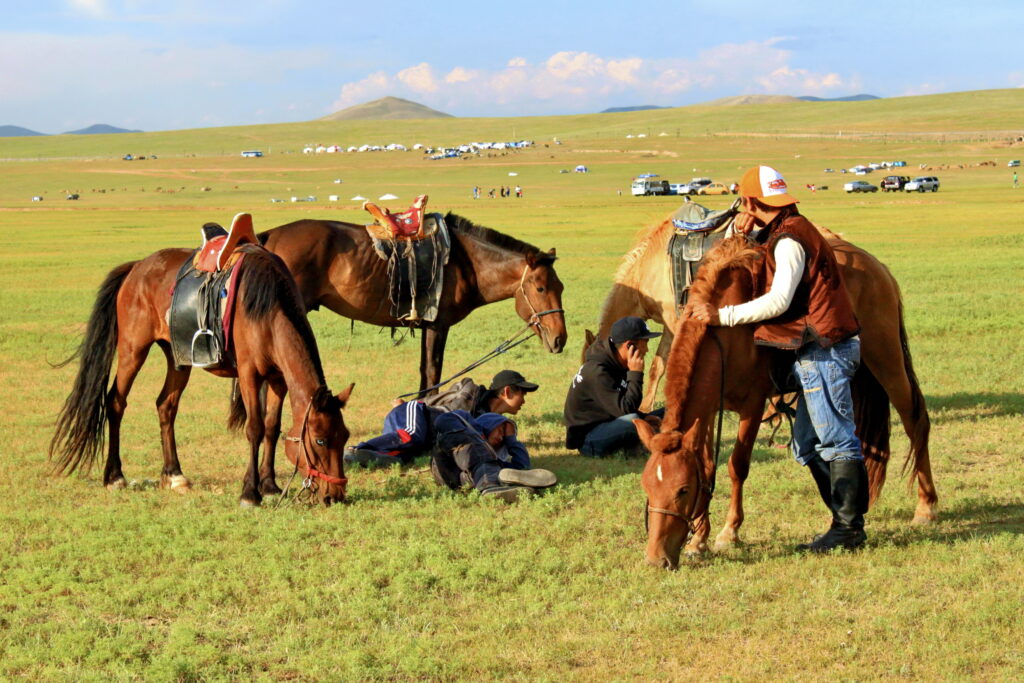 Naadam Festival in the Steppe on the Outskirts of Ulan Bator