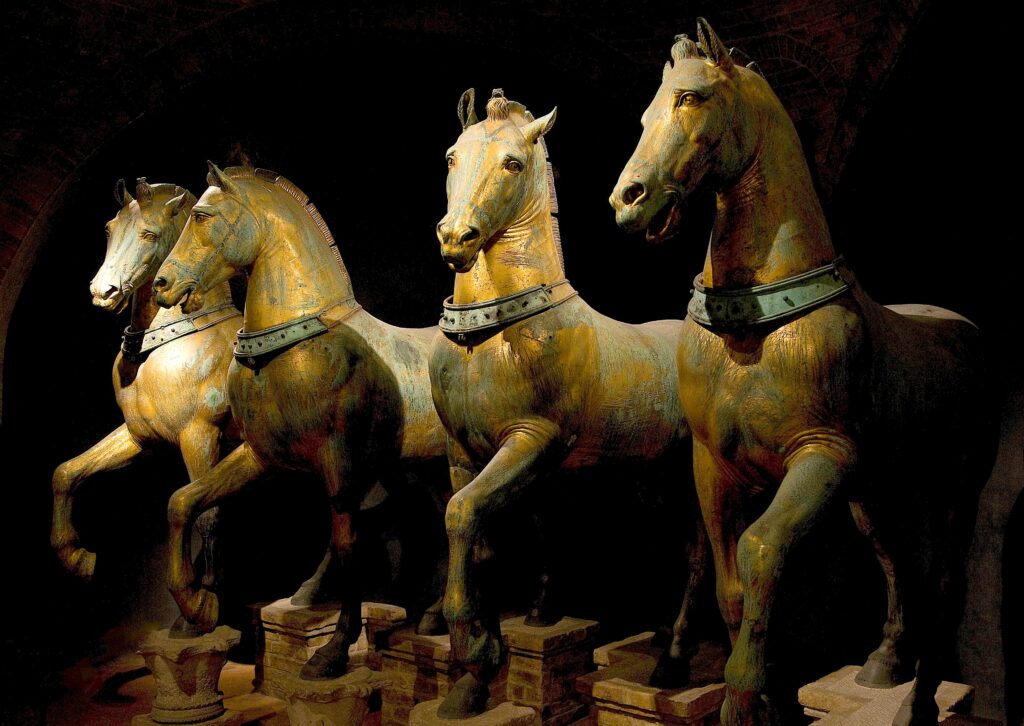 Horses of Basilica San Marco bright