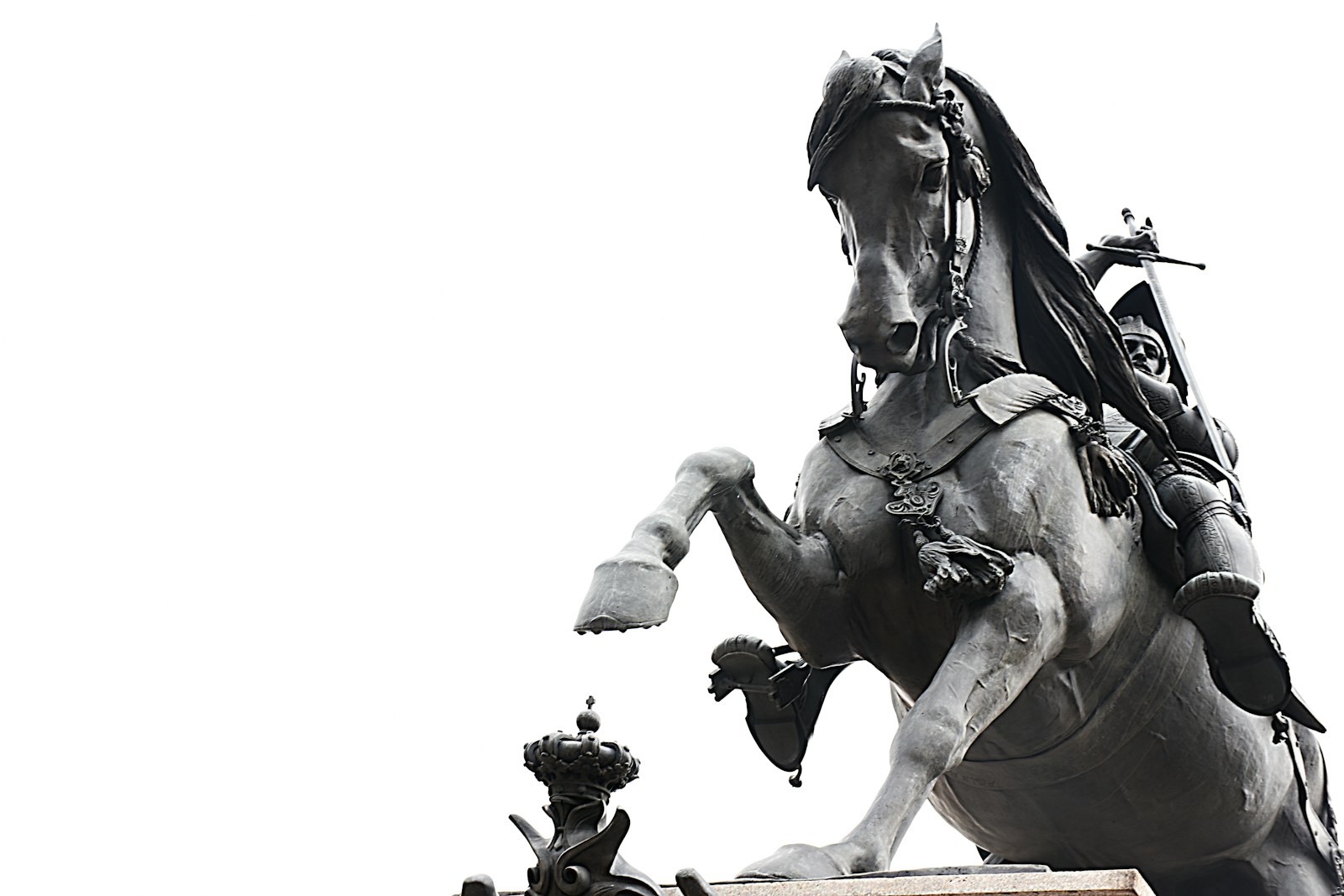 Statue of a man riding a horse