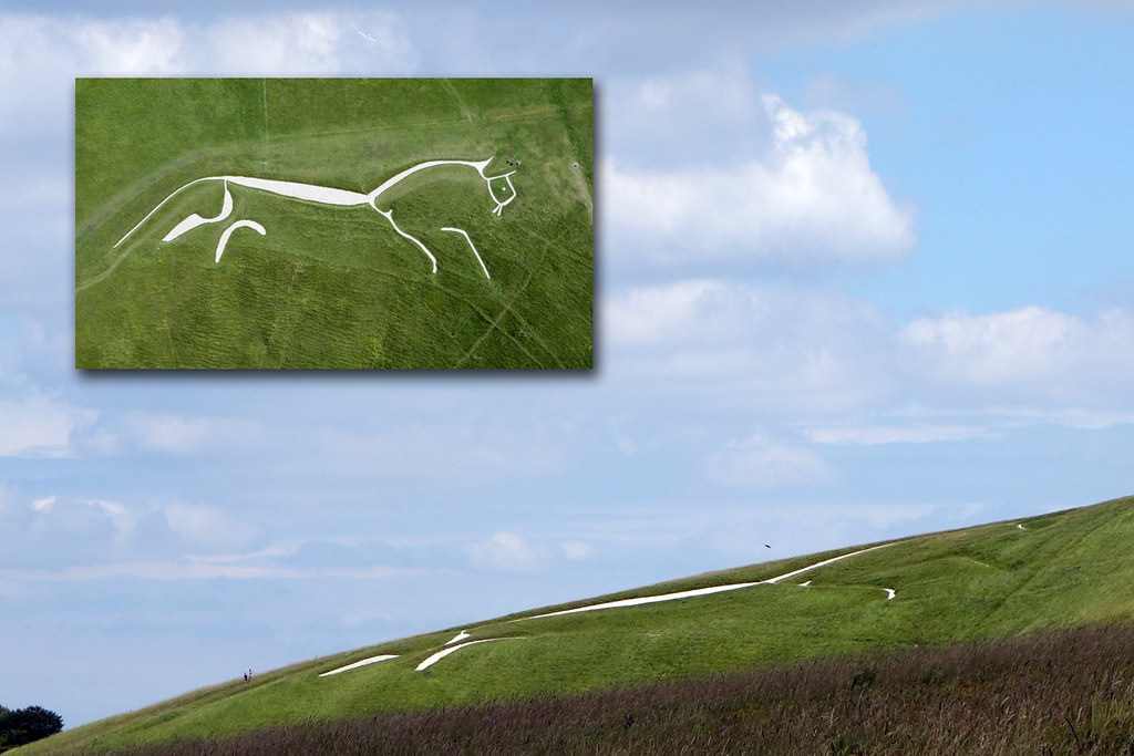 Aerial view of Uffington White Horse