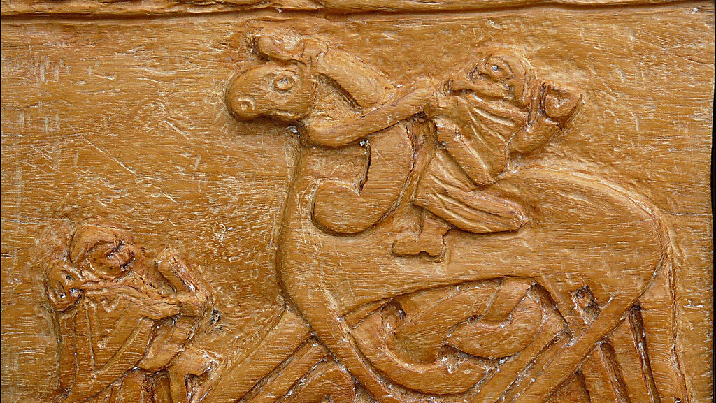 Odin on Sleipnir 8 legged horse