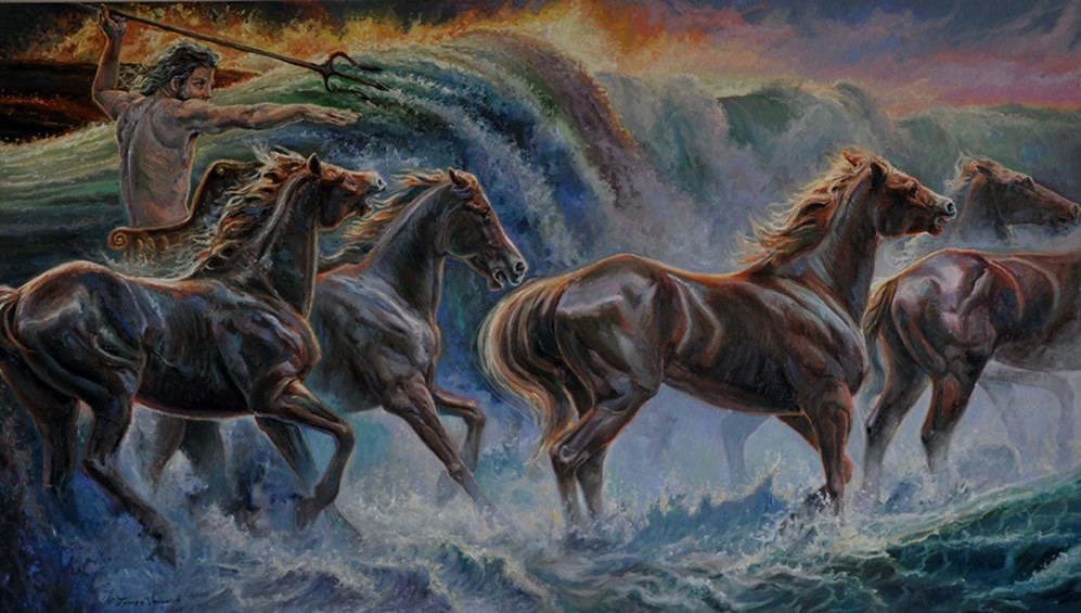 Poseidon's horses illustration