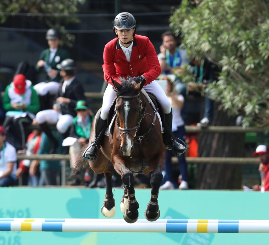 Round 2 at the Equestrian Jumping International Team Competetion at the 2018 Summer Youth Olympic Games in Buenos Aires