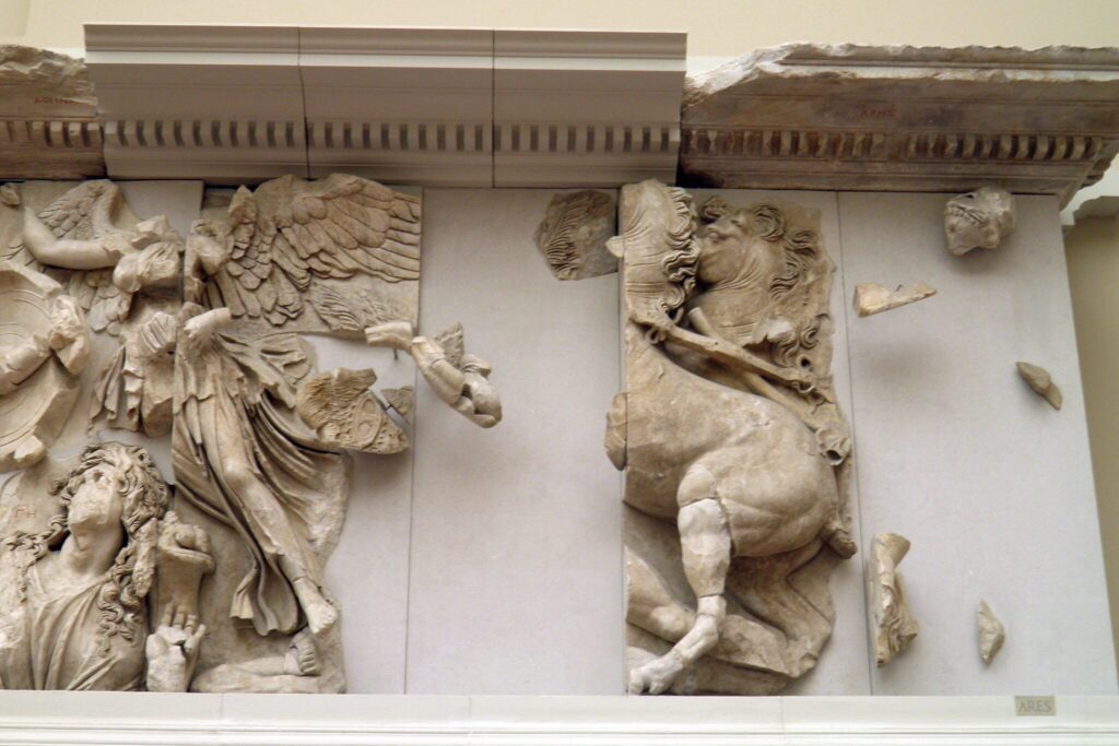 Ares, Gigantomachy frieze, Pergamon Altar, Pergamon Museum, Berlin