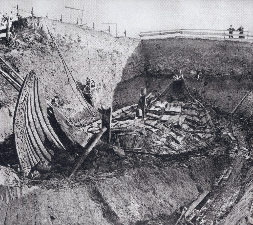 Excavation of the Oseberg Ship burial mound in Norway