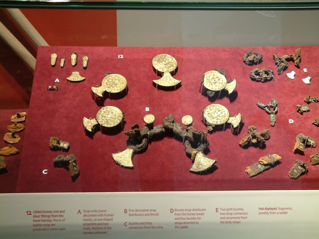 Grave goods from the Sutton Hoo burial mound
