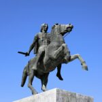 Majestic statue of Alexander the Great on Horseback