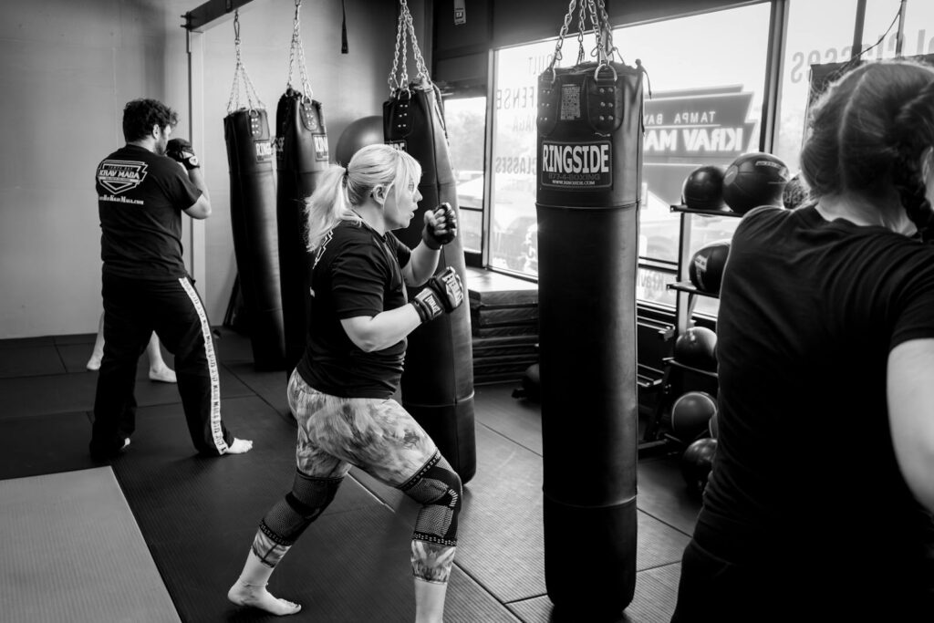 People exercising and showing discipline