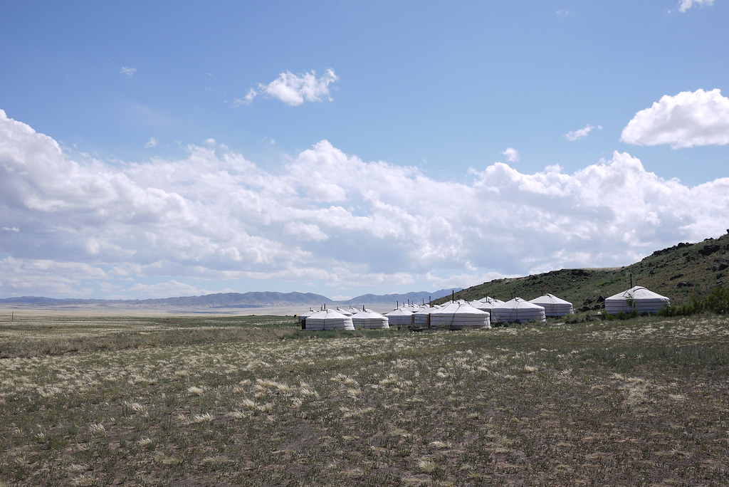 Looking south, with the lower Altai Mountains in the distance

