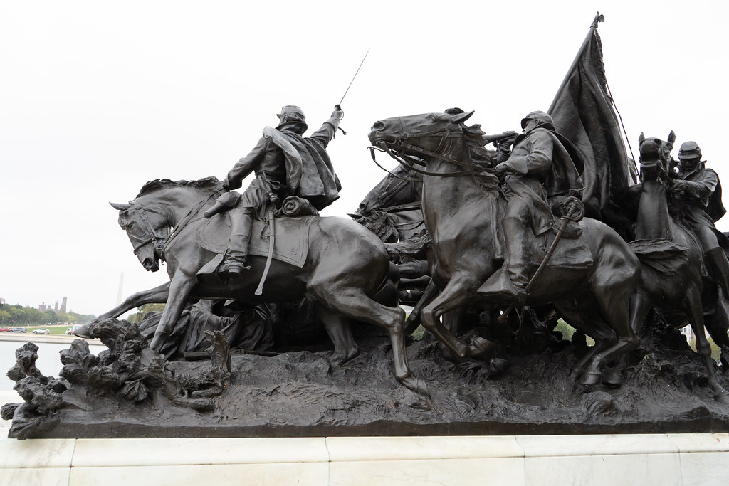 Ancient battlefield statue