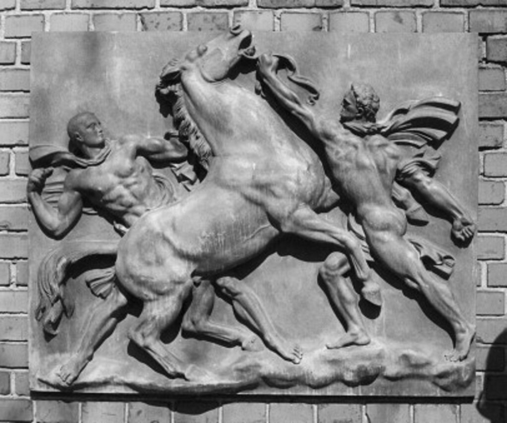 Ancient Horse Taming Sculpture