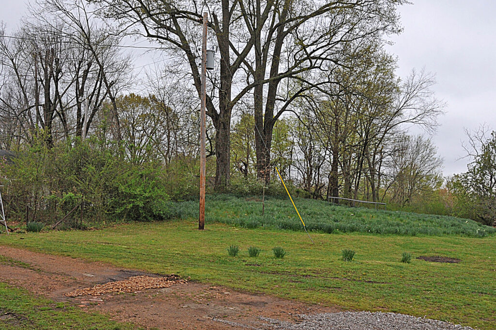 This is a view of the Indian Mound where Union troops were entrenched and repulsed a Confederate attack by General Van Dorn in December 1862.