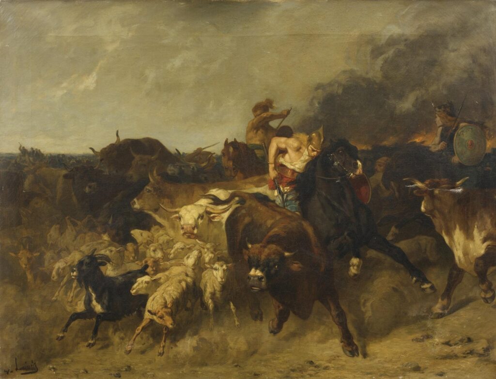 A raid between different continental Celtic tribes.