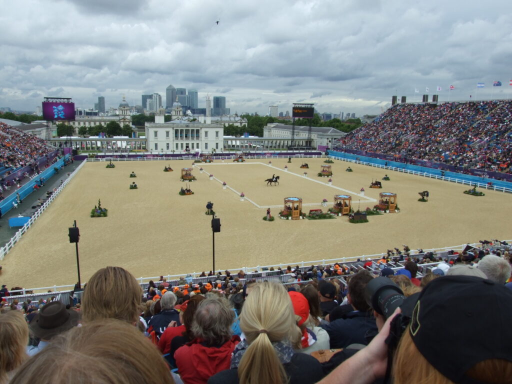 Dressage at Greenwich Park equestrian stadium at the 2012 Summer Olympic Games
