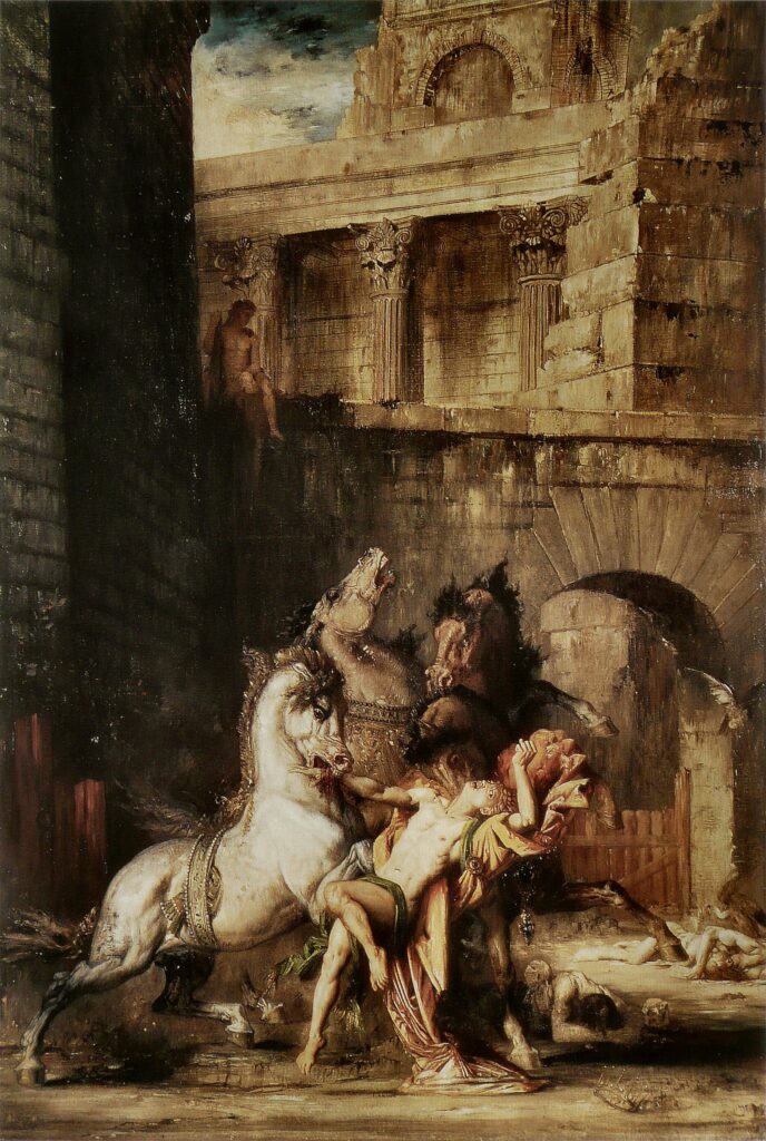 Diomedes devoured by his horses