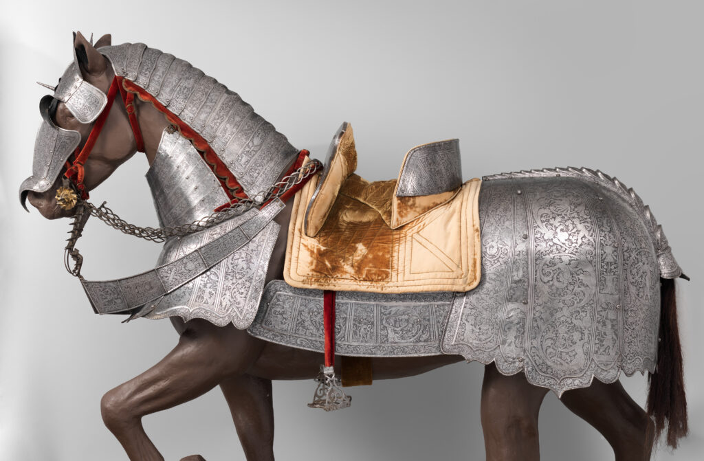 Horse armor likely made for Count Antonio IV Collalto, displayed at the Metropolitan Museum of Art