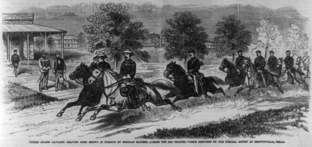United States Cavalry leaving Fort Brown