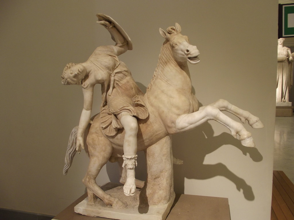 Amazon on horseback statue
