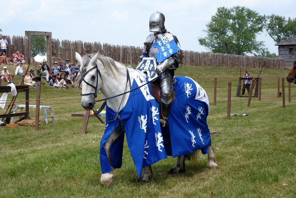 Fifteenth century knight armed for the joust