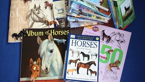 horses book on table