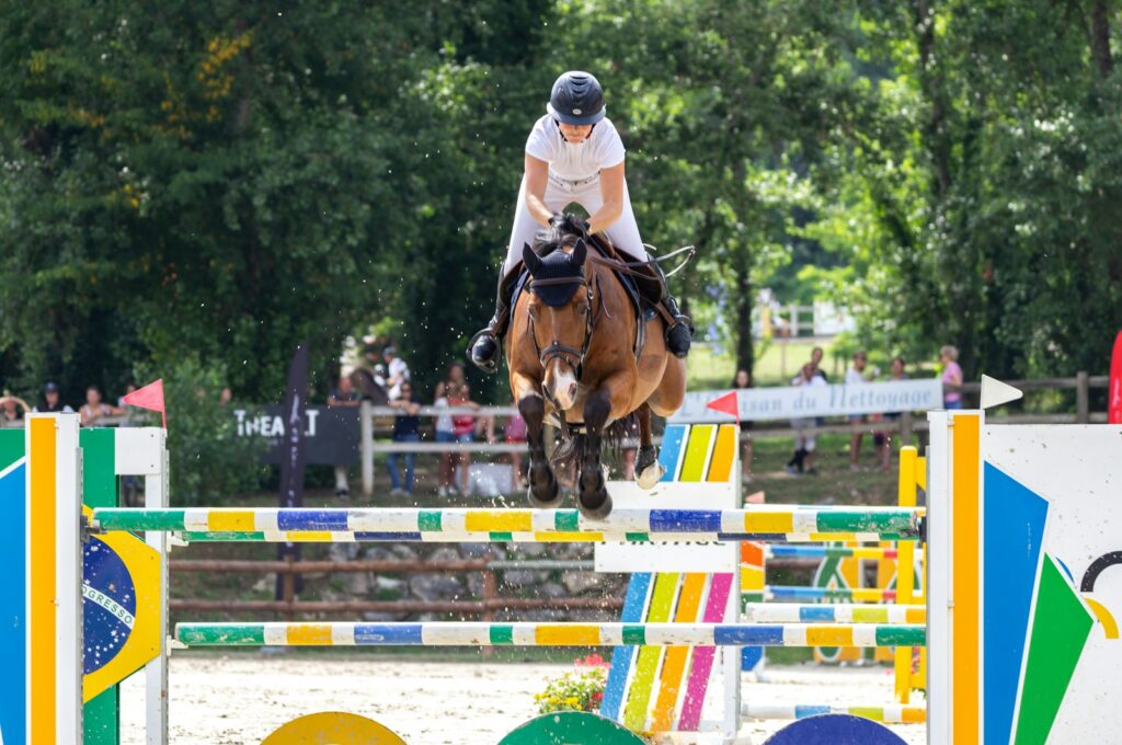 Man riding brown horse during daytime