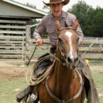 a man riding a horse