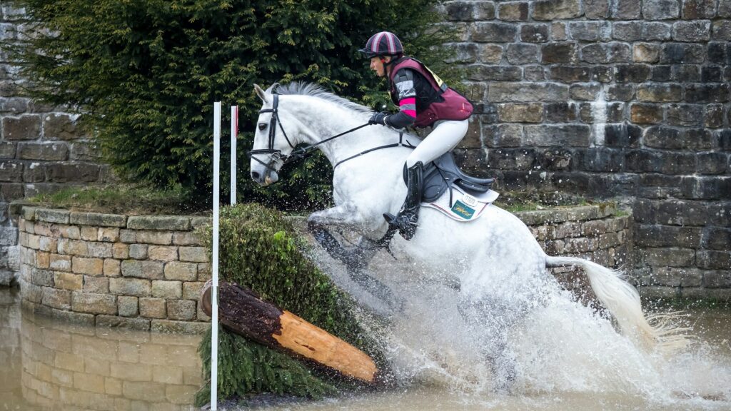 man riding on horse jumping over hedge
