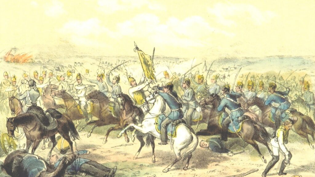 soldiers fighting painting
