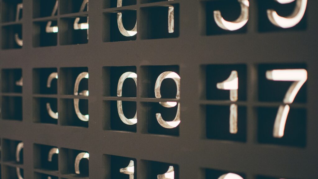 assorted numbers photography