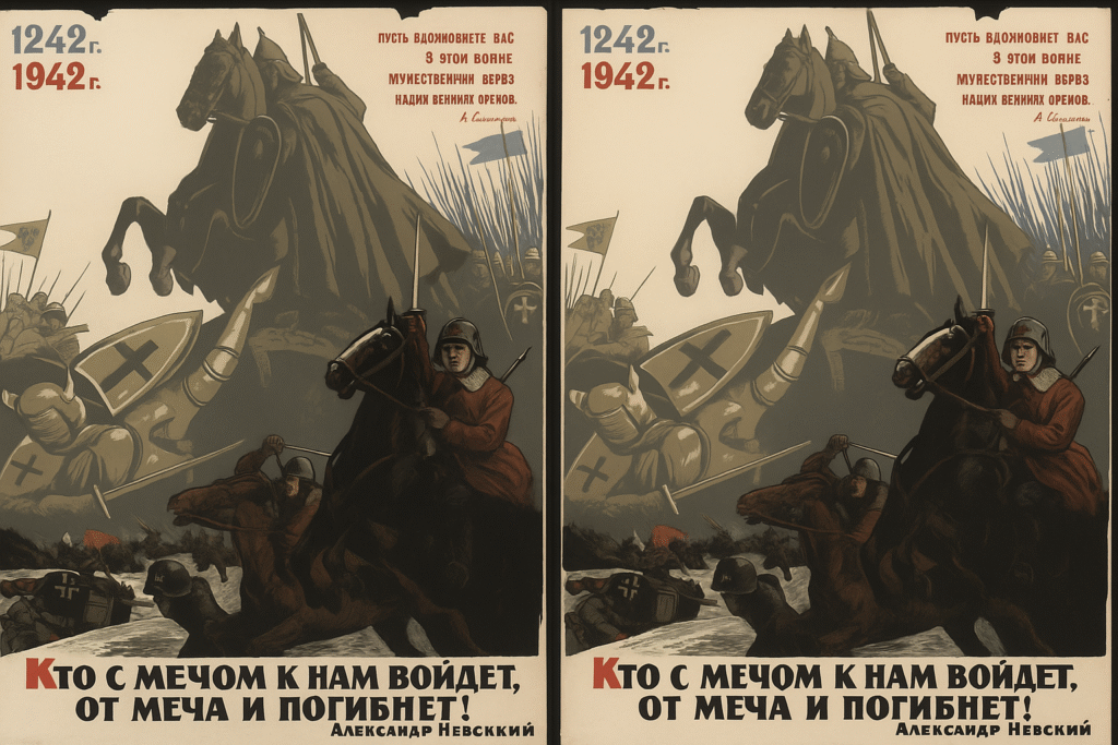 Soviet Propaganda Poster Teutonic Order (1941)