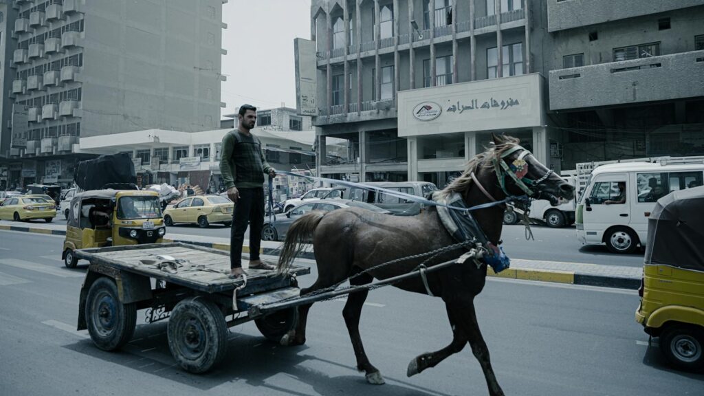 A horse with carriage