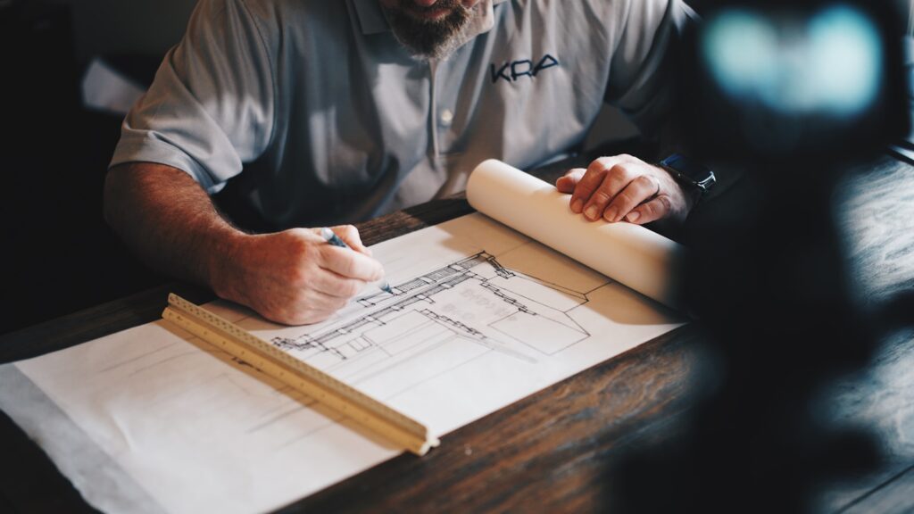 An architect working on a project