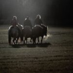 people riding horses