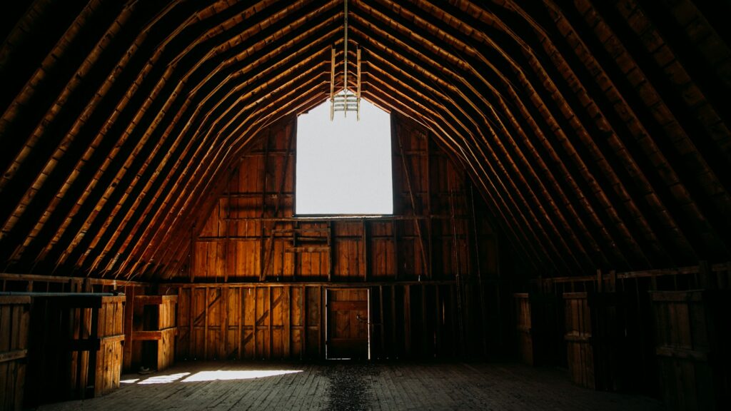 brown wooden barn