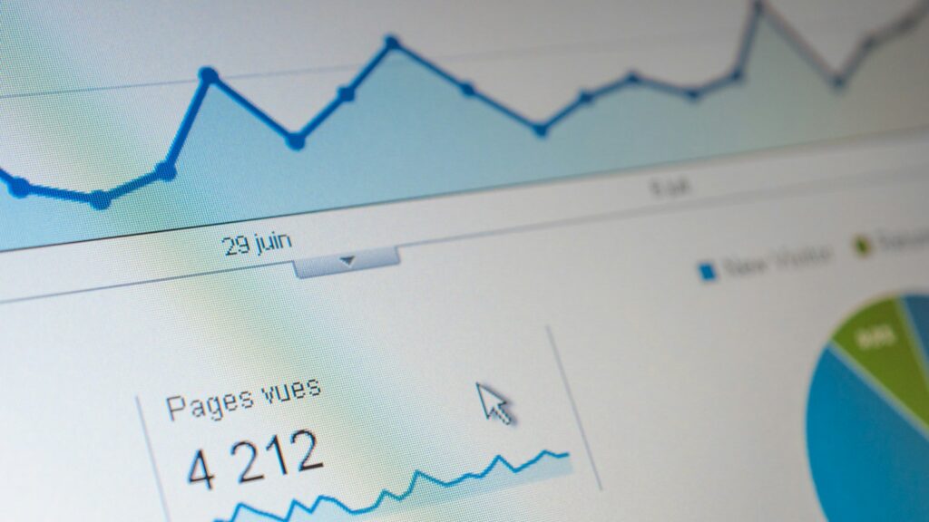 a close up of a computer screen with a graph on it
