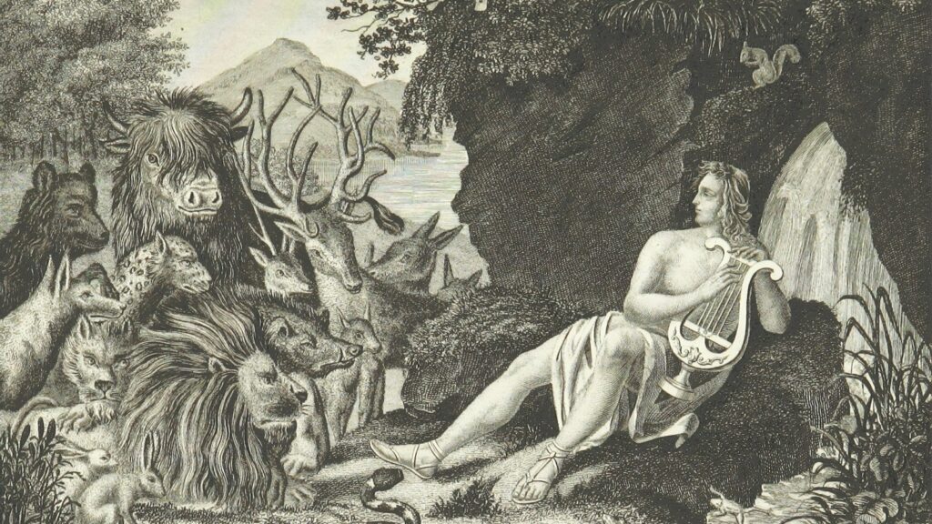 woman in dress sitting on rock sketch